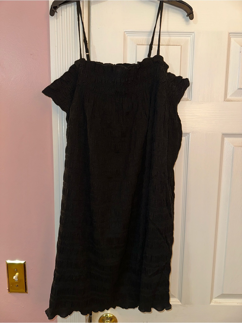 Pink Lily Black Off-Shoulder Mini Dress